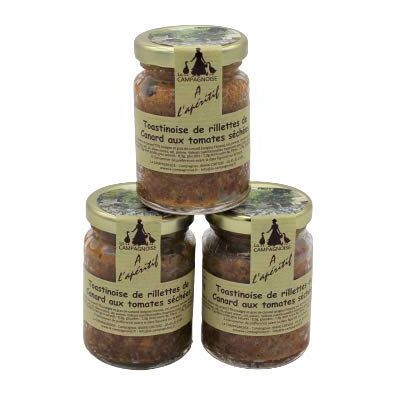 La Campagnoise Lot 2 Toastinoises de Rillettes de Canard aux Tomates Séchées 2x80g / DIRECT PRODUCTEUR - Publicité La Campagnoise Lot 2 Toastinoises de Rillettes de Canard aux Tomates Séchées 2x80g / DIRECT PRODUCTEUR - Publicité