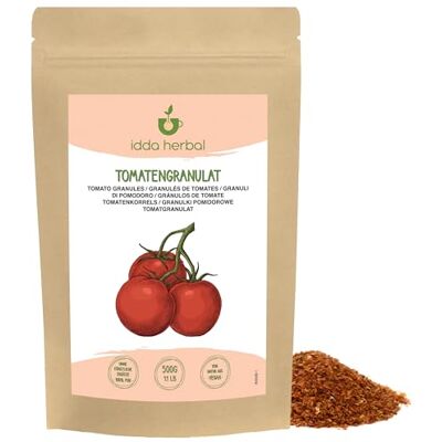 IDDA Herbal Flocons Tomates Séchées 500g, Flocons de Tomates Concassés 1-3mm pour la Cuisine - Publicité IDDA Herbal Flocons Tomates Séchées 500g, Flocons de Tomates Concassés 1-3mm pour la Cuisine - Publicité