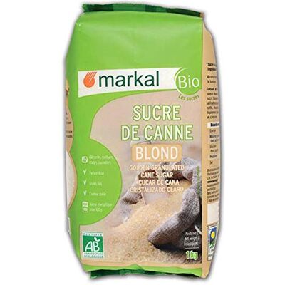 Markal Sucre blond de canne (mi,blanc), 1kg, - Publicité Markal Sucre blond de canne (mi,blanc), 1kg, - Publicité