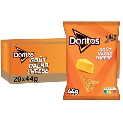 Doritos Nacho Cheese 44 g Lot de 20 - Publicité Doritos Nacho Cheese 44 g Lot de 20 - Publicité