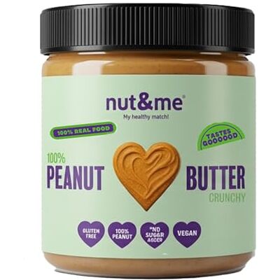 nut&me Beurre de Cacahuète Croquant 1 kg 100% Cacahuètes Grillées Sans Sucre Ajouté Peanut Butter Crunchy Vegan & Sans Gluten, Lactose, Sans Huile de Palme Source de Protéines - Publicité nut&me Beurre de Cacahuète Croquant 1 kg 100% Cacahuètes Grillées Sans Sucre Ajouté Peanut Butter Crunchy Vegan & Sans Gluten, Lactose, Sans Huile de Palme Source de Protéines - Publicité