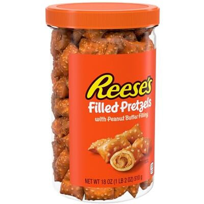 Reese's Bretzels fourrés Reese’s, 510 g – Bretzels Reese’s fourrés à la crème de beurre de cacahuète, 510 g - Publicité Reese's Bretzels fourrés Reese’s, 510 g – Bretzels Reese’s fourrés à la crème de beurre de cacahuète, 510 g - Publicité
