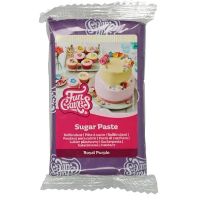 FunCakes Pâte à Sucre Royal Purple: facile à utiliser, lisse, flexible, douce et pliable, parfaite pour la décoration de gâteaux. Sans gluten. 250 g - Publicité FunCakes Pâte à Sucre Royal Purple: facile à utiliser, lisse, flexible, douce et pliable, parfaite pour la décoration de gâteaux. Sans gluten. 250 g - Publicité