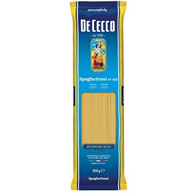 De Cecco 5 X spaghettoni Pâte No. 412 500 G - Publicité De Cecco 5 X spaghettoni Pâte No. 412 500 G - Publicité