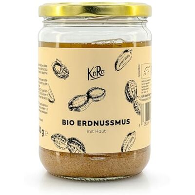 KoRo Purée de cacahuètes bio avec peau 500 g Particulièrement intense 100% cacahuètes grillées Sans sucre ajouté - Publicité KoRo Purée de cacahuètes bio avec peau 500 g Particulièrement intense 100% cacahuètes grillées Sans sucre ajouté - Publicité