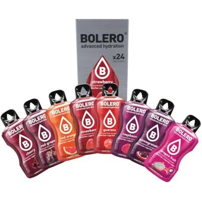 Bolero RED PUNCH MIX 24x3g Poudre à jus sans sucre, édulcorée avec stévia + vitamine C convient aux enfants, aux sportifs et aux diabétiques sans gluten et adapté aux végétaliens - Publicité Bolero RED PUNCH MIX 24x3g Poudre à jus sans sucre, édulcorée avec stévia + vitamine C convient aux enfants, aux sportifs et aux diabétiques sans gluten et adapté aux végétaliens - Publicité