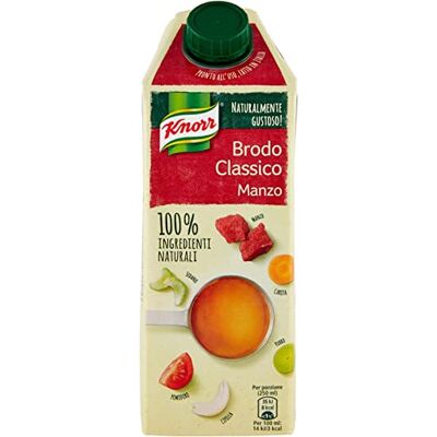 Knorr Brodo Manzo Lot de 3 bouillons de boeuf liquides 100 % ingrédients naturels sans gluten brik 750 ml - Publicité Knorr Brodo Manzo Lot de 3 bouillons de boeuf liquides 100 % ingrédients naturels sans gluten brik 750 ml - Publicité