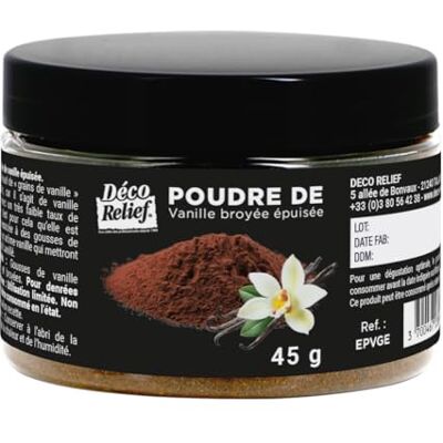 Déco Relief Poudre de de Vanille Épuisée 45 g Issue de Gousses de Vanille Bourbon Cuisine & Pâtisserie EPVGE - Publicité Déco Relief Poudre de de Vanille Épuisée 45 g Issue de Gousses de Vanille Bourbon Cuisine & Pâtisserie EPVGE - Publicité
