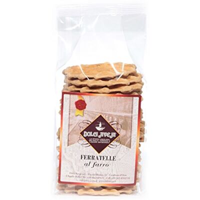 Dolci Aveja Ferratelle (Wafer) Biscuit artisanal fait à la farine d'épeautre, fabriqué en Italie par 200g - Publicité Dolci Aveja Ferratelle (Wafer) Biscuit artisanal fait à la farine d'épeautre, fabriqué en Italie par 200g - Publicité