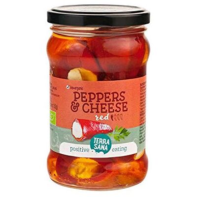 Poivrons Rouges Bio Farcis au Fromage à la Crème - 270g - Publicité Poivrons Rouges Bio Farcis au Fromage à la Crème - 270g - Publicité