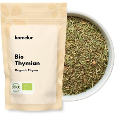 Kamelur 500g de Thym BIO séché et râpé épice aromatique BIO, sans additifs parfait pour le thé au thym dans un emballage biodégradable - Publicité Kamelur 500g de Thym BIO séché et râpé épice aromatique BIO, sans additifs parfait pour le thé au thym dans un emballage biodégradable - Publicité