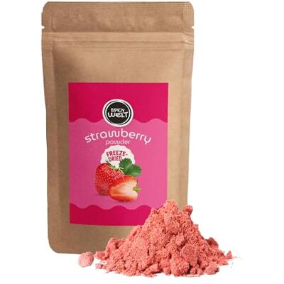 Spicy Welt Poudre de Fraise Lyophilisée (100g) – Fraises Moulues 100 % Naturel, Non Sucré et Sans Additifs pour Smoothies, Yaourt et Pâtisserie - Publicité Spicy Welt Poudre de Fraise Lyophilisée (100g) – Fraises Moulues 100 % Naturel, Non Sucré et Sans Additifs pour Smoothies, Yaourt et Pâtisserie - Publicité