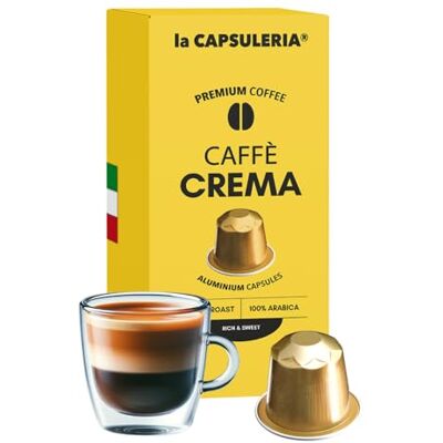 La Capsuleria Café CREMA 100% Arabica, 100 capsules en aluminium compatibles avec machines Nespresso Original, (10 Packs of 10), espresso crémeux, équilibré et rond à l’arôme délicat et doux - Publicité La Capsuleria Café CREMA 100% Arabica, 100 capsules en aluminium compatibles avec machines Nespresso Original, (10 Packs of 10), espresso crémeux, équilibré et rond à l’arôme délicat et doux - Publicité