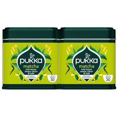 Pukka Matcha Bio Tulsi Citron Poudre de matcha au basilic sacré & citron – Saveur fraîche et équilibrée – Idéal matcha latte & boissons bien-être Lot de 2x30 g - Publicité Pukka Matcha Bio Tulsi Citron Poudre de matcha au basilic sacré & citron – Saveur fraîche et équilibrée – Idéal matcha latte & boissons bien-être Lot de 2x30 g - Publicité