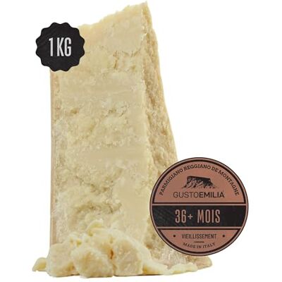 Gustoemilia Montagne Parmigiano Reggiano Fromage 36 Mois Affiné Idéal pour les Pâtes, le Pain, les Salades, les Collations et les Fruits Fromage Parmesan Affiné Italien 2,2 lb (1 kg) - Publicité Gustoemilia Montagne Parmigiano Reggiano Fromage 36 Mois Affiné Idéal pour les Pâtes, le Pain, les Salades, les Collations et les Fruits Fromage Parmesan Affiné Italien 2,2 lb (1 kg) - Publicité