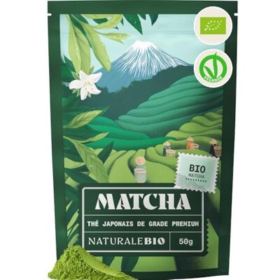 NaturaleBio Poudre de Thé Vert Matcha Bio Japonais - Thé Vert - Publicité NaturaleBio Poudre de Thé Vert Matcha Bio Japonais - Thé Vert - Publicité