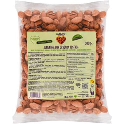 nut&me Amandes en coque grillées non salées 500 g Sans sel Source de protéines Haute teneur en fibres Sans gluten Snack Pack économie - Publicité nut&me Amandes en coque grillées non salées 500 g Sans sel Source de protéines Haute teneur en fibres Sans gluten Snack Pack économie - Publicité