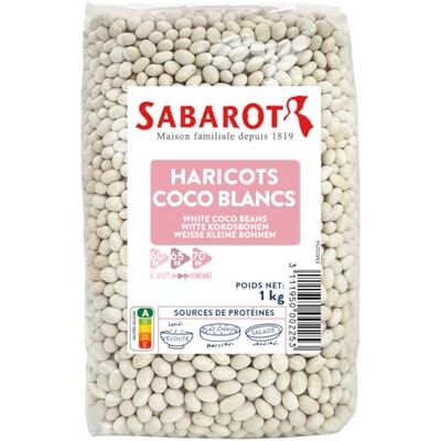 Sabarot Haricots cocos blancs Sachet 1Kg - Publicité Sabarot Haricots cocos blancs Sachet 1Kg - Publicité