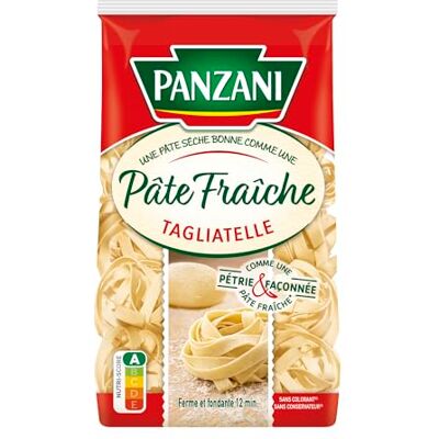 PANZANI Pâtes Tagliatelles Qualité Pâte Fraîche 400 g - Publicité PANZANI Pâtes Tagliatelles Qualité Pâte Fraîche 400 g - Publicité