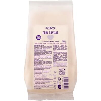 nut&me Gomme xanthane 200 gr Epaississant alimentaire Stabilisateur naturel Céto Sans gluten, sans lactose, sans additif Sans OGM Faible en glucides Vegan - Publicité nut&me Gomme xanthane 200 gr Epaississant alimentaire Stabilisateur naturel Céto Sans gluten, sans lactose, sans additif Sans OGM Faible en glucides Vegan - Publicité