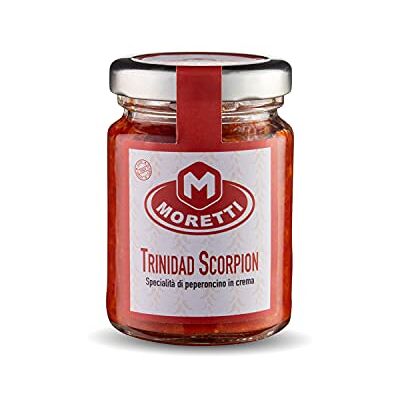 Moretti ® Crème de piment 100% calabrais 100% naturel piments cultivés et transformés en Calabre Crémeux à tartiner Fabriqué en Calabre (Trinidad Scorpion Moruga 1 Pièce) - Publicité Moretti ® Crème de piment 100% calabrais 100% naturel piments cultivés et transformés en Calabre Crémeux à tartiner Fabriqué en Calabre (Trinidad Scorpion Moruga 1 Pièce) - Publicité