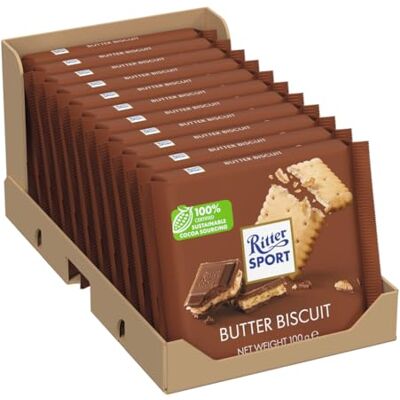 Ritter Sport Biscuit au Beurre - Chocolat - Publicité Ritter Sport Biscuit au Beurre - Chocolat - Publicité