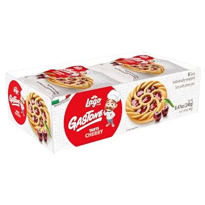 LAGO Gastone Lot de 6 tartelettes à la confiture de cerises à la crostatine, 40 g – Pâte brisée italienne avec garniture aux cerises douces, gâteaux de collation emballés individuellement - Publicité LAGO Gastone Lot de 6 tartelettes à la confiture de cerises à la crostatine, 40 g – Pâte brisée italienne avec garniture aux cerises douces, gâteaux de collation emballés individuellement - Publicité