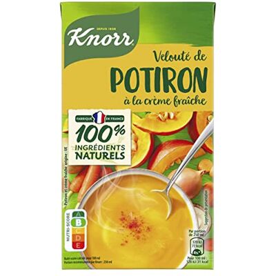 AUCHAN Lot de 3 unités *** KNORR Soupe velouté de potiron à la crème fraîche 4 personnes 1l - Publicité AUCHAN Lot de 3 unités *** KNORR Soupe velouté de potiron à la crème fraîche 4 personnes 1l - Publicité