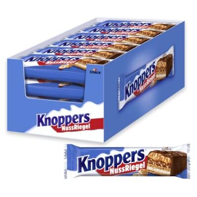 Knoppers Nussriegel - Barre aux Noisettes - 24 Pièces - Publicité Knoppers Nussriegel - Barre aux Noisettes - 24 Pièces - Publicité