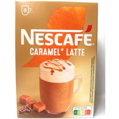 Nescafe Paquets De Café Instantané Gold Caramel Latte 8 Stuks Gold Caramel Latte 8 Pieces Poids Total 136 grams - Publicité Nescafe Paquets De Café Instantané Gold Caramel Latte 8 Stuks Gold Caramel Latte 8 Pieces Poids Total 136 grams - Publicité