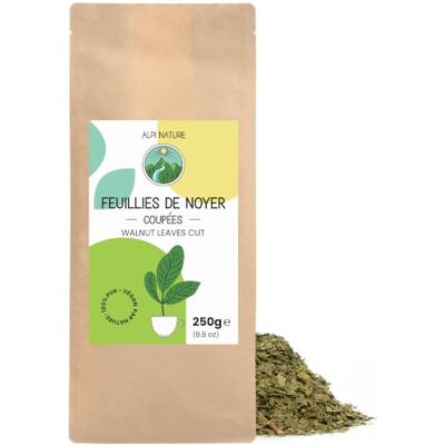 Alpi Nature Feuilles de Noyer 250g, Feuille Séchées et Coupées, Thé en Vrac - Publicité Alpi Nature Feuilles de Noyer 250g, Feuille Séchées et Coupées, Thé en Vrac - Publicité
