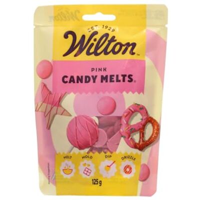 Wilton Candy Melts Rose: Bonbons fondants au Goût de Sucré et crémeux pour Mouler, Tremper et Décorer Optimal pour Cake Pops, Bonbons, Gâteaux et Enrobage de Friandises 125 g - Publicité Wilton Candy Melts Rose: Bonbons fondants au Goût de Sucré et crémeux pour Mouler, Tremper et Décorer Optimal pour Cake Pops, Bonbons, Gâteaux et Enrobage de Friandises 125 g - Publicité