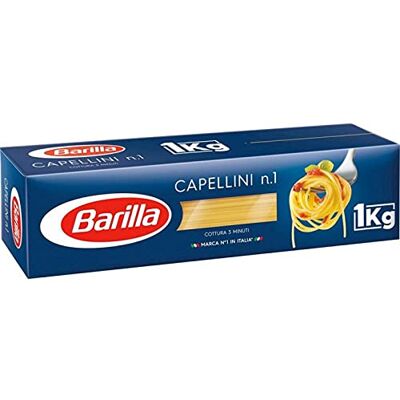 Barilla Capellini n.1 1Kg (lot de 3) - Publicité Barilla Capellini n.1 1Kg (lot de 3) - Publicité