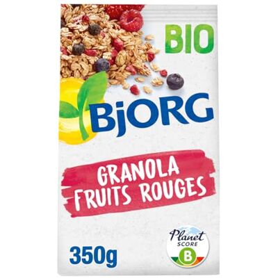 BJORG Céréales Bio Granola Fruits Rouges Bio 6 x 350 g - Publicité BJORG Céréales Bio Granola Fruits Rouges Bio 6 x 350 g - Publicité