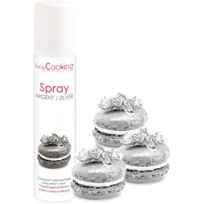 ScrapCooking Spray Colorant de Surface Argent 40 ml Spray Alimentaire Argenté Irisé pour faire Briller vos Pâtisseries, Biscuits, Macarons, Pâtes à Sucre, Gâteaux, Bûches 4295 - Publicité ScrapCooking Spray Colorant de Surface Argent 40 ml Spray Alimentaire Argenté Irisé pour faire Briller vos Pâtisseries, Biscuits, Macarons, Pâtes à Sucre, Gâteaux, Bûches 4295 - Publicité