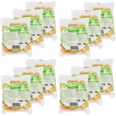 Agidra Lot 12x Croûtons goût oignon Sachet 75g - Publicité Agidra Lot 12x Croûtons goût oignon Sachet 75g - Publicité
