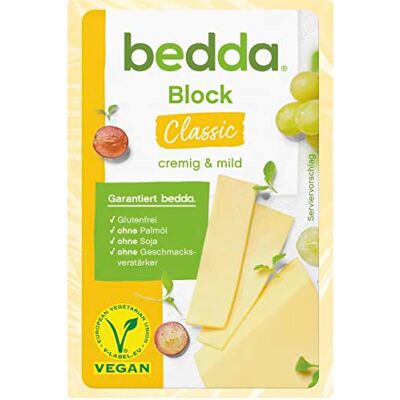 bedda Classic Block (Alternative végane au fromage) 200g - Publicité bedda Classic Block (Alternative végane au fromage) 200g - Publicité