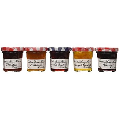 Bonne Maman rench assortment jam, strawberries, apricots, raspberries, orange bitter, cherries -assortiment confiture, fraises, abricots, framboises, orange ameres, cerises 250 gr - Publicité Bonne Maman rench assortment jam, strawberries, apricots, raspberries, orange bitter, cherries -assortiment confiture, fraises, abricots, framboises, orange ameres, cerises 250 gr - Publicité