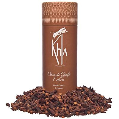 Khla Clous de Girofle Bio Entiers Tube 80g de Clous de Girofle du Sri Lanka Ingrédient Cuisine & Pâtisserie Choucroute, Pain d’Épices, Tartes, Desserts de Noël Épice d’Asie - Publicité Khla Clous de Girofle Bio Entiers Tube 80g de Clous de Girofle du Sri Lanka Ingrédient Cuisine & Pâtisserie Choucroute, Pain d’Épices, Tartes, Desserts de Noël Épice d’Asie - Publicité