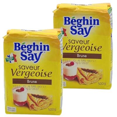 Béghin-Say Lot de 2x Vergeoise Brune (2 x 500g) – Sucre de Betterave Authentique pour Pâtisserie Notes Caramélisées & Texture Moelleuse Idéal Cookies, Spéculoos et Tartes au Sucre Origine France - Publicité Béghin-Say Lot de 2x Vergeoise Brune (2 x 500g) – Sucre de Betterave Authentique pour Pâtisserie Notes Caramélisées & Texture Moelleuse Idéal Cookies, Spéculoos et Tartes au Sucre Origine France - Publicité
