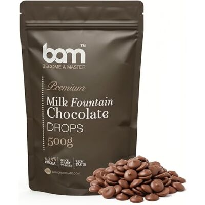 BAM Chocolat au Lait pour Fontaine à Chocolat – Gouttes & Callets Fonte Facile, Goût Intense Idéal Fondue & Cuisson 500g - Publicité BAM Chocolat au Lait pour Fontaine à Chocolat – Gouttes & Callets Fonte Facile, Goût Intense Idéal Fondue & Cuisson 500g - Publicité