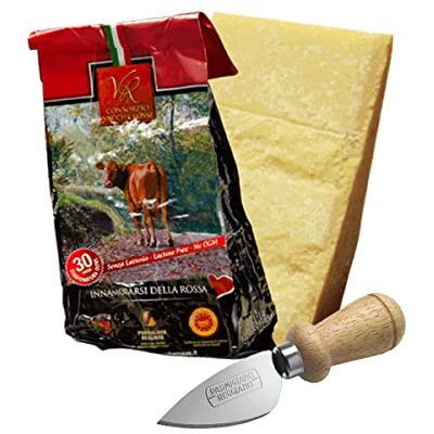 YesEatIs Special Box Parmigiano Reggiano Consorzio Vacche Rosse 30 mois 1 Kg Couteau à Fromage en Acier INOX - Publicité YesEatIs Special Box Parmigiano Reggiano Consorzio Vacche Rosse 30 mois 1 Kg Couteau à Fromage en Acier INOX - Publicité
