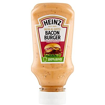 Italian Gourmet E.R. Heinz Salsa Bacon Lot de 6 hamburgers fumés et aromatisés 225 g - Publicité Italian Gourmet E.R. Heinz Salsa Bacon Lot de 6 hamburgers fumés et aromatisés 225 g - Publicité