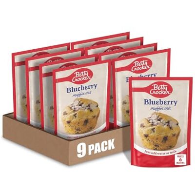 Betty Crocker Muffin Mix, Blueberry, 6.5 Ounce (Pack of 9) - Publicité Betty Crocker Muffin Mix, Blueberry, 6.5 Ounce (Pack of 9) - Publicité