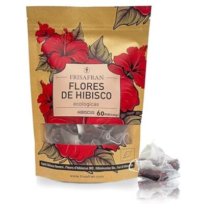FRISAFRAN Fleur d’Hibiscus Séchées Bio 60Un HIBISCUS BIO En Vrac Fleur de Jamaïque Infusion Detox Drainante Thé D'Hibiscus Thé glacé Infusion et Tisane Eau jamaïcaine hibiscus 120g - Publicité FRISAFRAN Fleur d’Hibiscus Séchées Bio 60Un HIBISCUS BIO En Vrac Fleur de Jamaïque Infusion Detox Drainante Thé D'Hibiscus Thé glacé Infusion et Tisane Eau jamaïcaine hibiscus 120g - Publicité