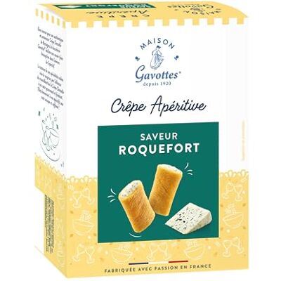 Gavottes Maison Petites crêpes farcies avec garniture au fromage Roquefort Millcrêpes 110 g, quantité : 1 pièce - Publicité Gavottes Maison Petites crêpes farcies avec garniture au fromage Roquefort Millcrêpes 110 g, quantité : 1 pièce - Publicité