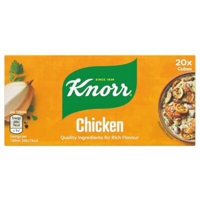 Knorr Cubes de bouillon de poulet sans gluten pour ajouter une saveur riche de poulet à vos plats 20 x 10 g - Publicité Knorr Cubes de bouillon de poulet sans gluten pour ajouter une saveur riche de poulet à vos plats 20 x 10 g - Publicité
