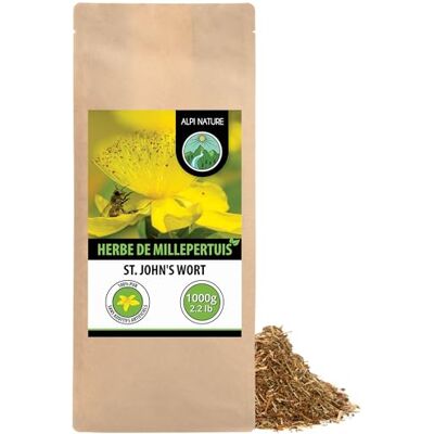Alpi Nature Millepertuis Thé 1kg, Herbe de Millepertuis Séchée et Coupée, Thé en Vrac - Publicité Alpi Nature Millepertuis Thé 1kg, Herbe de Millepertuis Séchée et Coupée, Thé en Vrac - Publicité