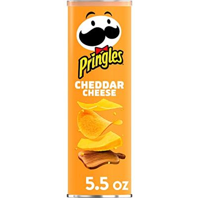 Pringles Cheddar Cheese Potato Crisps Chips 5.5oz - Publicité Pringles Cheddar Cheese Potato Crisps Chips 5.5oz - Publicité