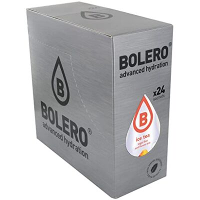 Bolero Boléro ICE TEA PÊCHE 24x8g jus en poudre sans sucre édulcoré à la stévia + vitamine C pour enfants, sportifs et diabétiques saveur de thé glacé à la pêche - Publicité Bolero Boléro ICE TEA PÊCHE 24x8g jus en poudre sans sucre édulcoré à la stévia + vitamine C pour enfants, sportifs et diabétiques saveur de thé glacé à la pêche - Publicité
